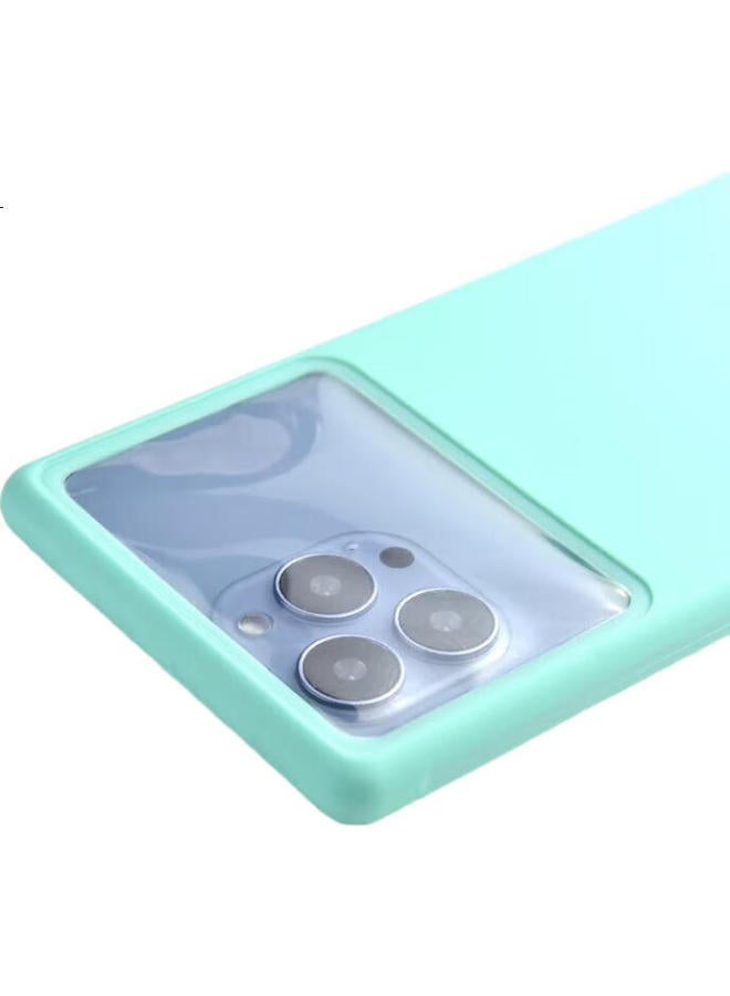 Wellhouse Waterproof Phone Case, Touchscreen 3D Waterproof Cover, Soft Rubber Bag, Swimming Hot Spring Photography Diving Case, Duke Style, Mint Green - Image 3