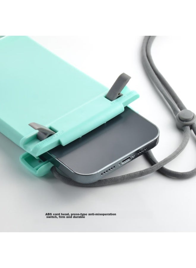 Wellhouse Waterproof Phone Case, Touchscreen 3d Waterproof Cover, Soft Rubber Bag, Swimming Hot Spring Photography Diving Case, Duke Style, Mint Green - Image 3