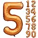 Yeodong 40 inch Orange Number Balloon Giant Foil Helium Balloons for 5th Birthday Party Decorations - Image 2