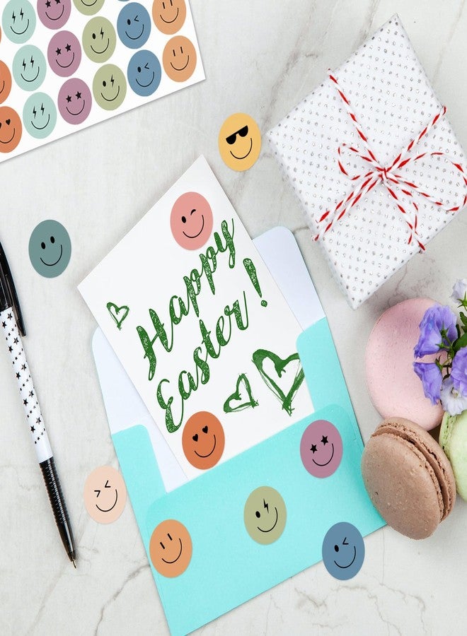 ANSTROUT 6000 Pieces Boho Happy Smile Face Stickers for School Reward Behavior Chart,3/8 Inch in Diameter Round Bohemian Style Reward Labels 10 Styles Happy Face Stickers for Teachers (50 Sheets) - Image 5