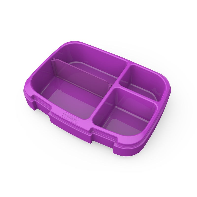 Bentgo Fresh Tray (Purple) with Transparent Cover - Reusable, BPA-Free, 4-Compartment Meal Prep Container with Built-In Portion Control for Healthy At-Home Meals and On-the-Go Lunches - Image 5