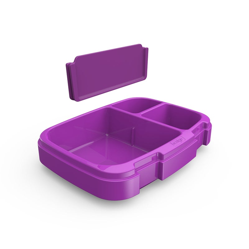 Bentgo Fresh Tray (Purple) with Transparent Cover - Reusable, BPA-Free, 4-Compartment Meal Prep Container with Built-In Portion Control for Healthy At-Home Meals and On-the-Go Lunches - Image 4