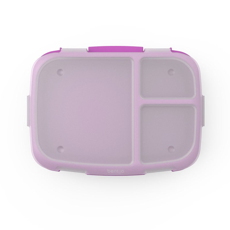 Bentgo Fresh Tray (Purple) with Transparent Cover - Reusable, BPA-Free, 4-Compartment Meal Prep Container with Built-In Portion Control for Healthy At-Home Meals and On-the-Go Lunches - Image 3