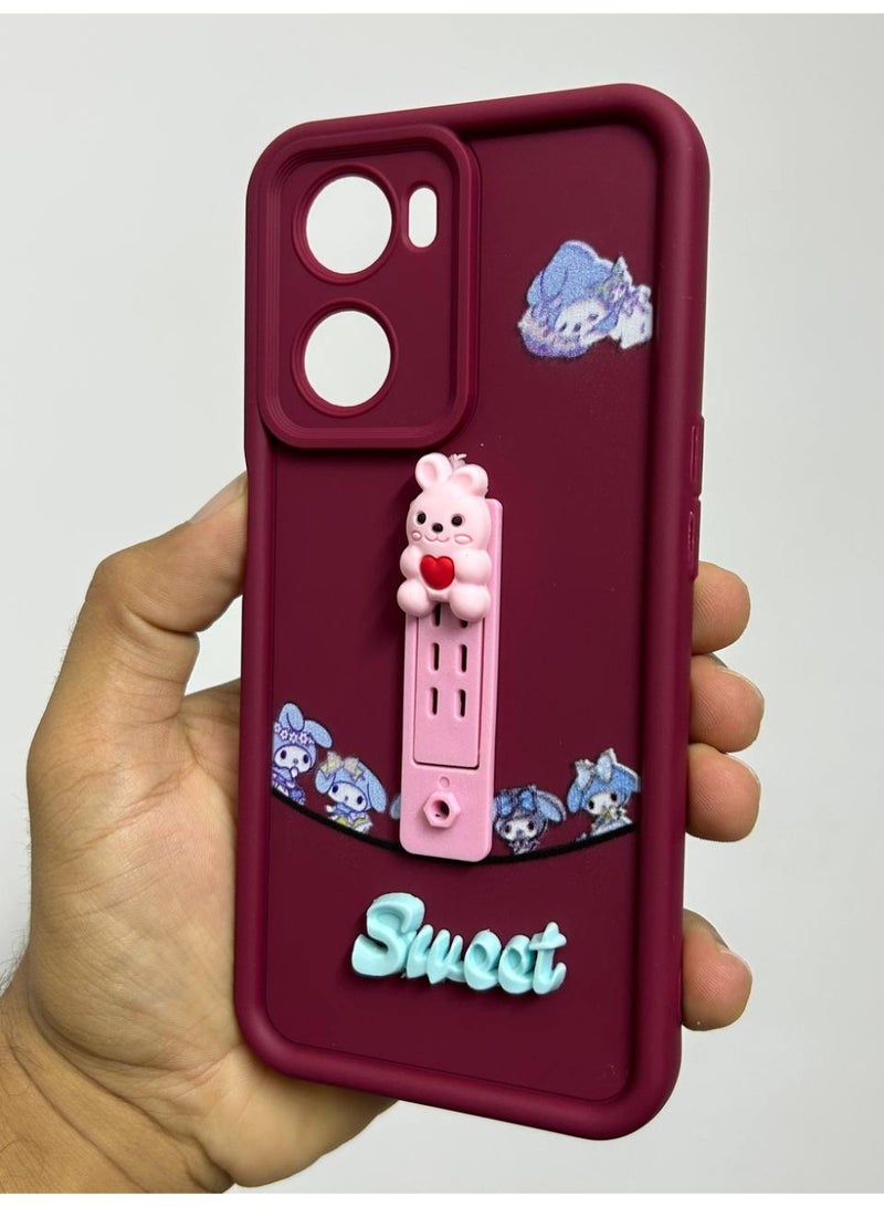 جراب خلفي بتصميم كرتوني جديد عليه كلمه Sweet متوافق مع هاتف Oppo A57 - A77 - A77S - Image 1