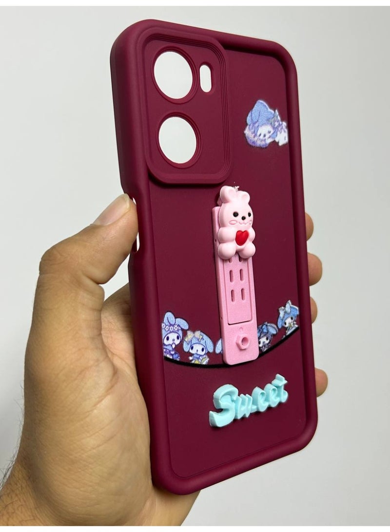 جراب خلفي بتصميم كرتوني جديد عليه كلمه Sweet متوافق مع هاتف Oppo A57 - A77 - A77S - Image 2
