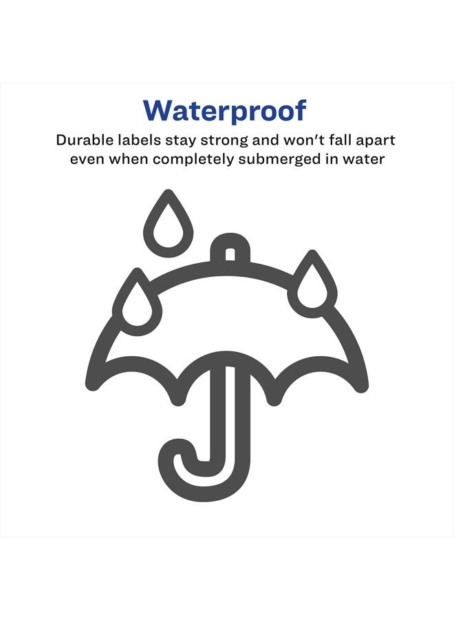 Avery Waterproof Printable Shipping Labels with Sure Feed, 5.5" x 8.5", White, 100 Blank Mailing Labels (5526) - Image 2