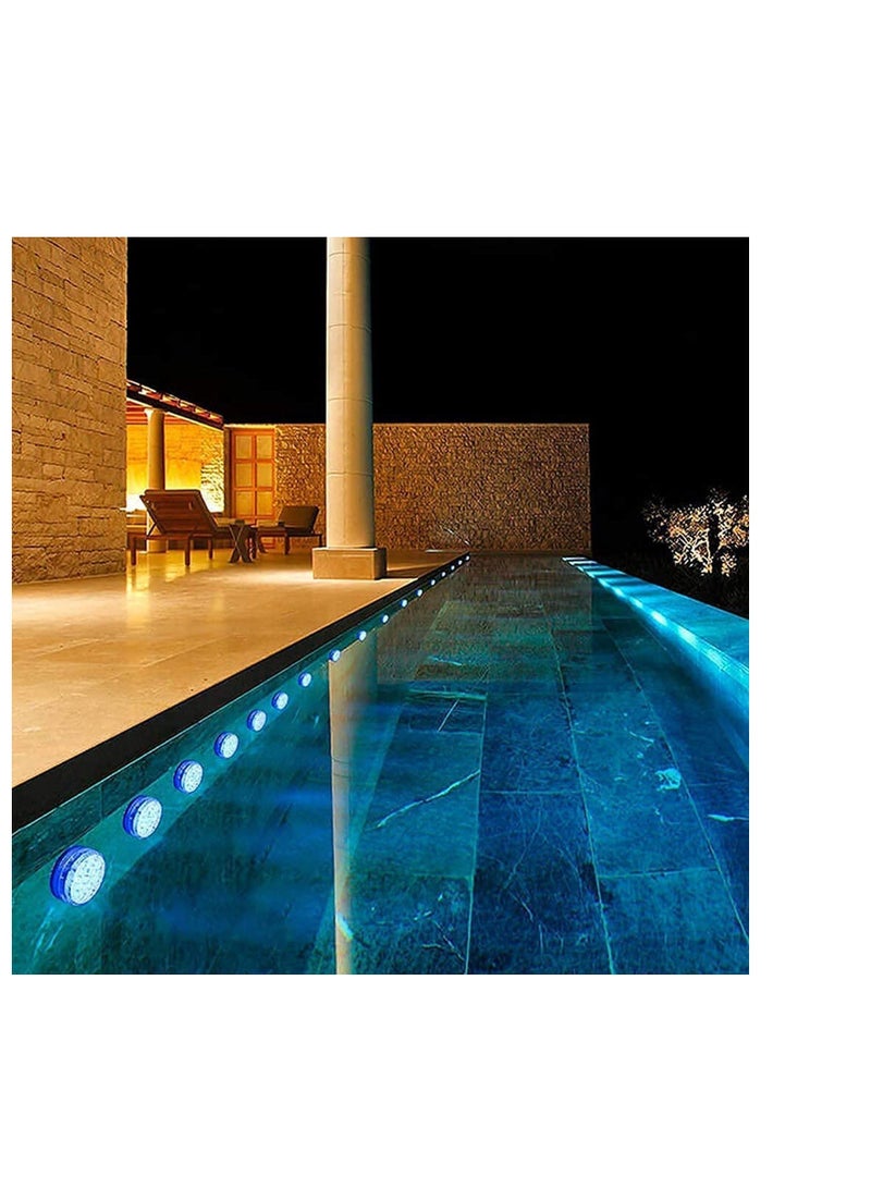 Pool Lights, littobia Submersible LED Lights with Magnet and Suction Cups, RF Remote Pool Lights, IP68 Waterproof, Underwater Timing with 13 LED Pool Light 1 Pack 2.8 INCH - Image 2