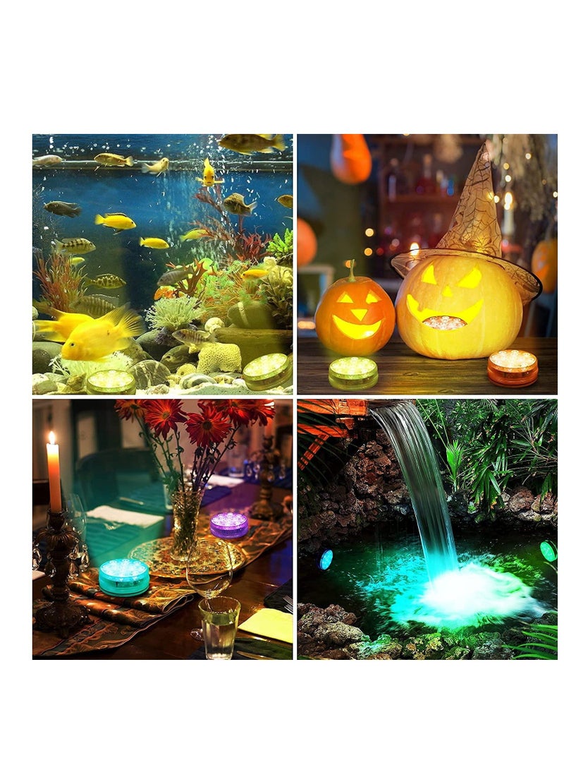 Pool Lights, littobia Submersible LED Lights with Magnet and Suction Cups, RF Remote Pool Lights, IP68 Waterproof, Underwater Timing with 13 LED Pool Light 1 Pack 2.8 INCH - Image 3