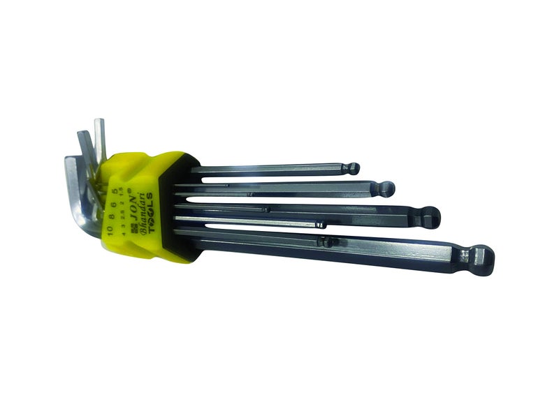 Jon Bhandari Tools Allen Key Set Ball Point (1.5mm – 10mm) | 9pc Hex Key/Wrench Tool Kit | Chrome Vanadium Steel | L-Shaped Hexagon Screwdriver Set for Bike, Furniture, DIY & Garage Use - Image 2
