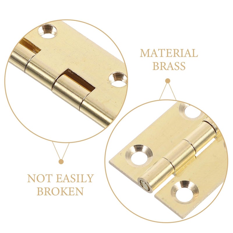 1 Inch Solid Brass Folding Cabinet Door Hinges 4Pcs Vintage Kitchen Cupboard Hardware Replacement - Image 4