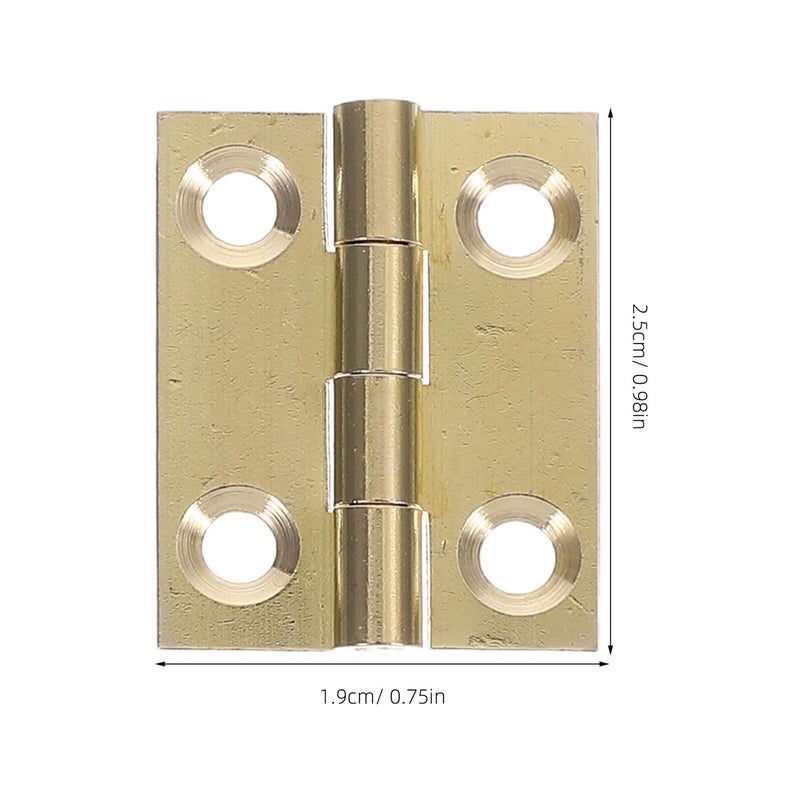 1 Inch Solid Brass Folding Cabinet Door Hinges 4Pcs Vintage Kitchen Cupboard Hardware Replacement - Image 3