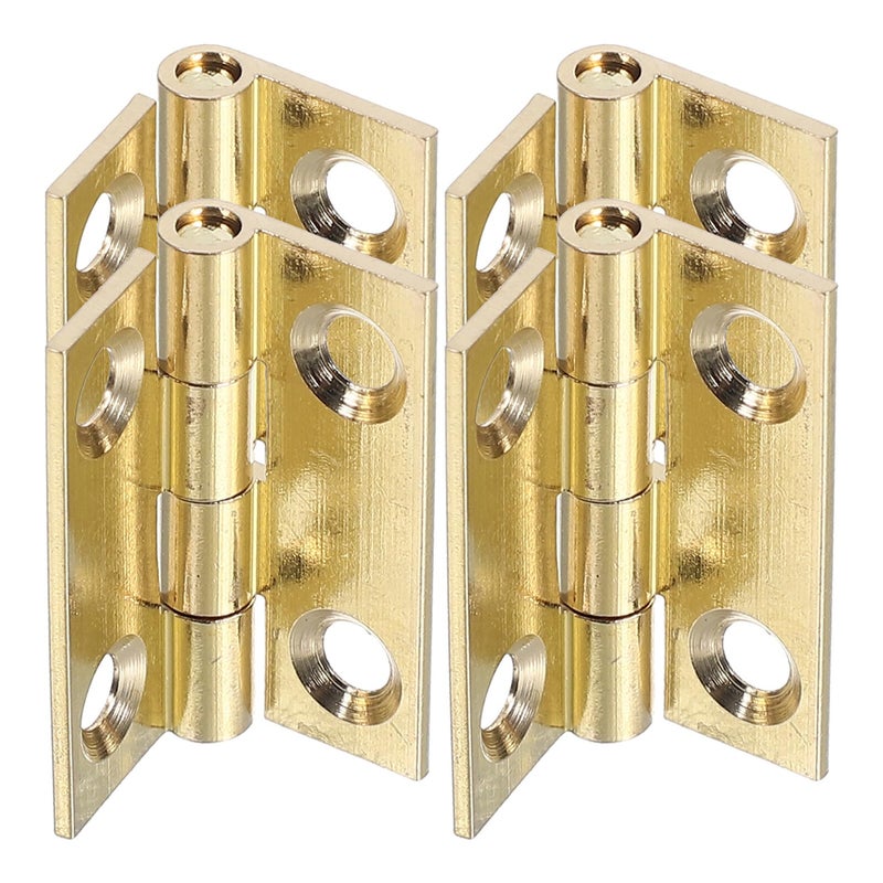 1 Inch Solid Brass Folding Cabinet Door Hinges 4Pcs Vintage Kitchen Cupboard Hardware Replacement - Image 2