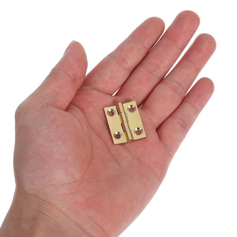 1 Inch Solid Brass Folding Cabinet Door Hinges 4Pcs Vintage Kitchen Cupboard Hardware Replacement - Image 5
