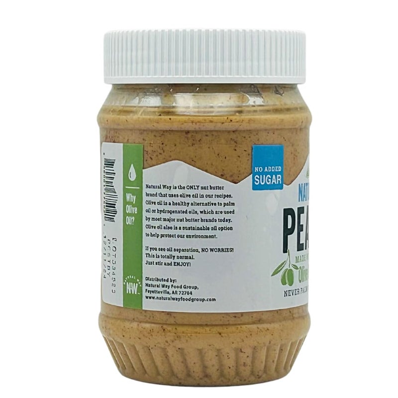 Natural Way Peanut Butter, Original, (1) 16 Ounce Jar - Made with Olive Oil, No Hydrogenated Oils, Non-GMO, Gluten Free - Image 4