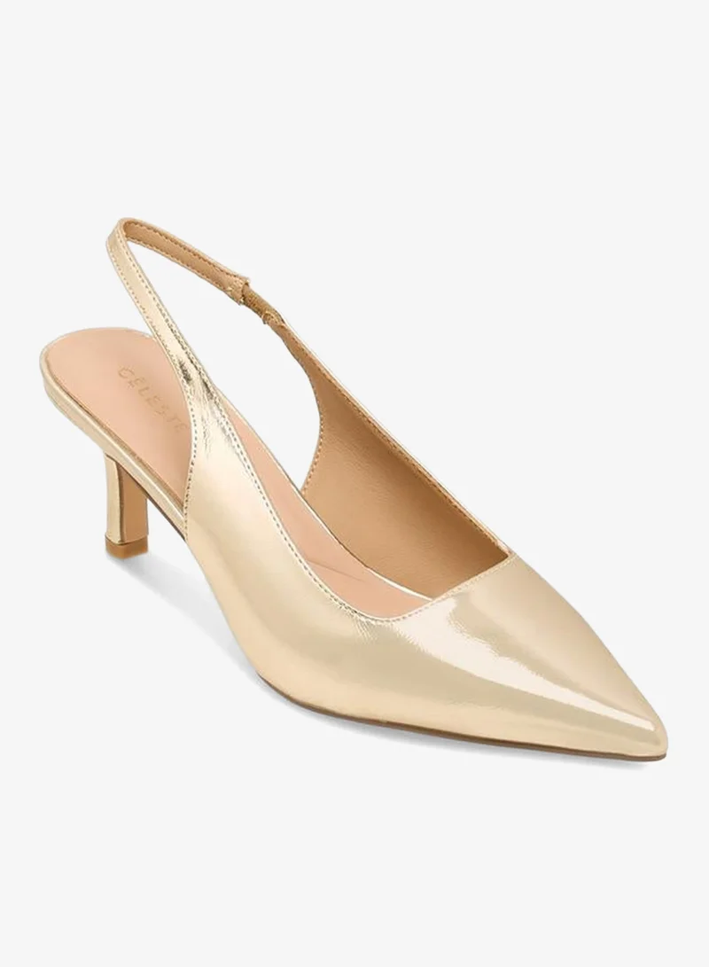 Celeste GOLD Women Stiletto Heel Slingback Shoes for Women | Best Price UAE