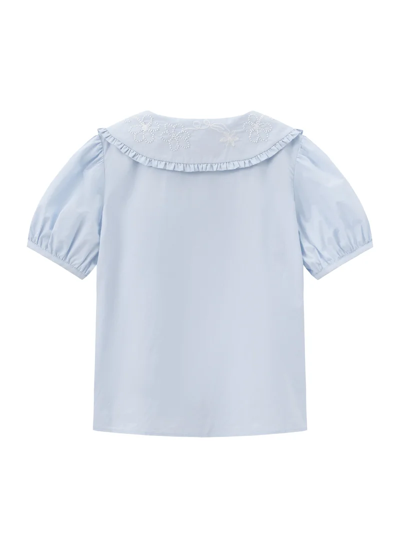 Balabala Blue Kids Girls Woven short-sleeved shirt for Women | Best Price UAE