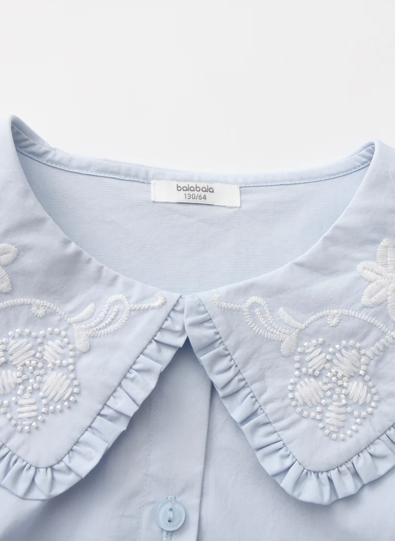 Balabala Blue Kids Girls Woven short-sleeved shirt for Women | Best Price UAE