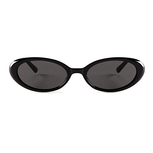 JUDOO Tiny Small 90s Oval Sunglasses for Women Men Retro Tinted Glasses - Image 1