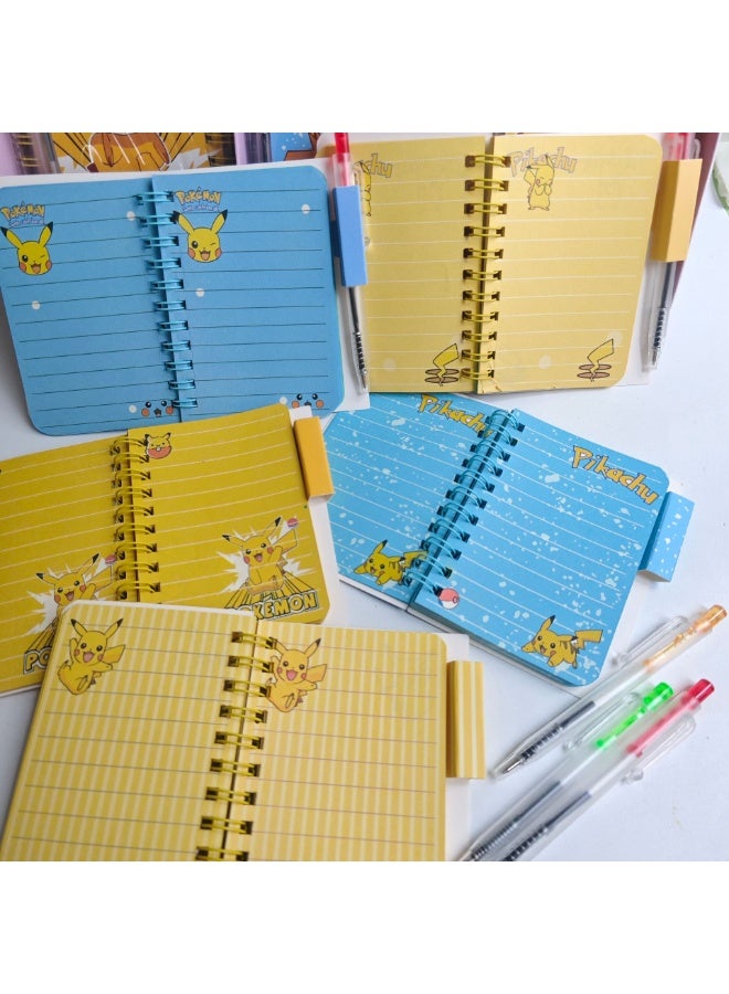 Generic 6 cartoon Pikachu circle book with ballpoint pen student mini portable notepad notepad stationery book  - Image 2