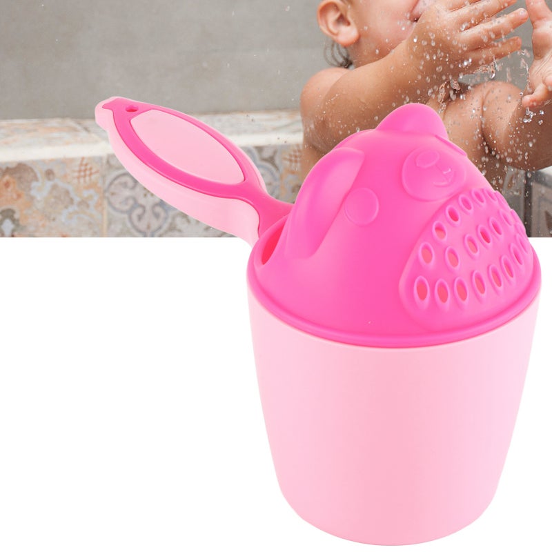 Baby Shampoo Rinse Cup Eye Protection Removable Comfortable Handle Pink Kid Wash Hair Bathing Flusher for Baby Bath - Image 3