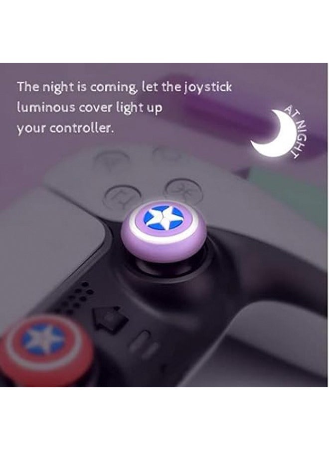 Colorskin - 4Pcs Glow Joystick Cap - PS4/PS5/XBOX Series Controller Luminous Protective Cap - Silicone Cap - PS5 Controller Rocker Cap Thumb Stick Analog Joystick Covers Thumbstick Free From Dust and Scratches - Image 1
