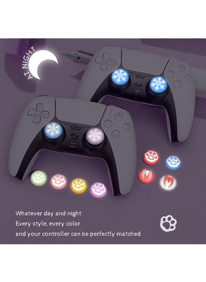 Colorskin - 4Pcs Glow Joystick Cap - PS4/PS5/XBOX Series Controller Luminous Protective Cap - Silicone Cap - PS5 Controller Rocker Cap Thumb Stick Analog Joystick Covers Thumbstick Free From Dust and Scratches - Image 1