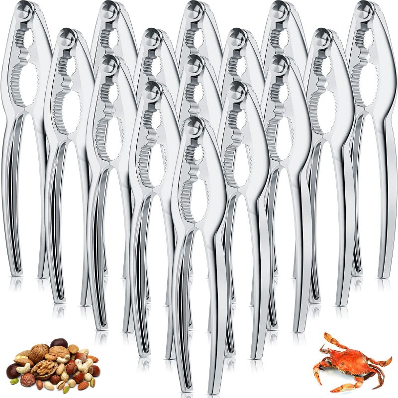 Zhehao Zhehao 30 Pack Nut Crackers Tool Bulk Heavy Duty Crab Leg Claw Crackers Opener Tool for Nuts Shellfish Seafood Home Restaurant Kitchen Crumbled ToolsSilver 