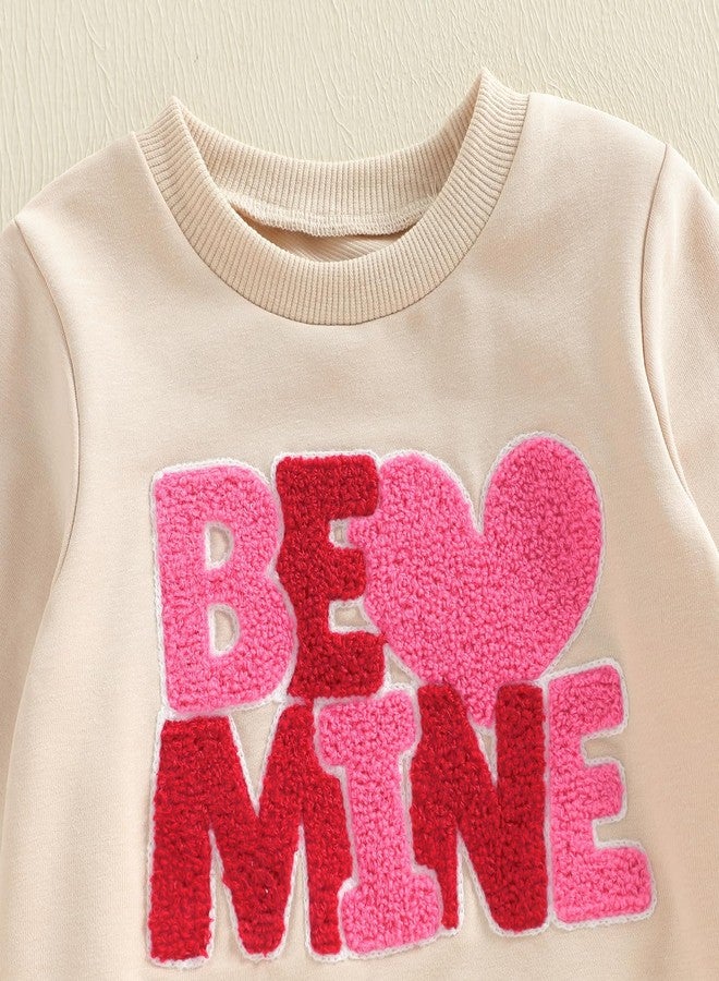 Lucikamy Newborn Baby Girl Valentine's Outfits Long Sleeve Letters Print Sweatshirt Tops Stretch Bell Bottom Pants Spring Clothes (Red, 18-24 Months) - Image 5