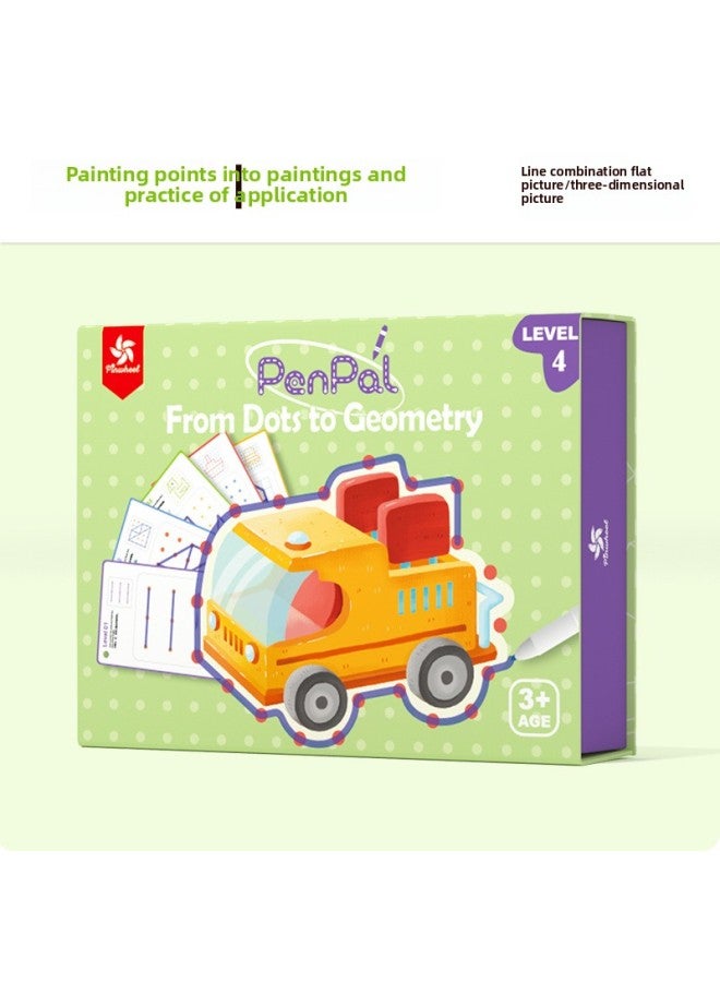 Pinwheel Concentration Training Card Erasable Find Different Attention Training Logical Thinking Educational Toys 3 +-Color:[New] Stage 4-painting Points Into Painting... Skilled Application  - Image 1
