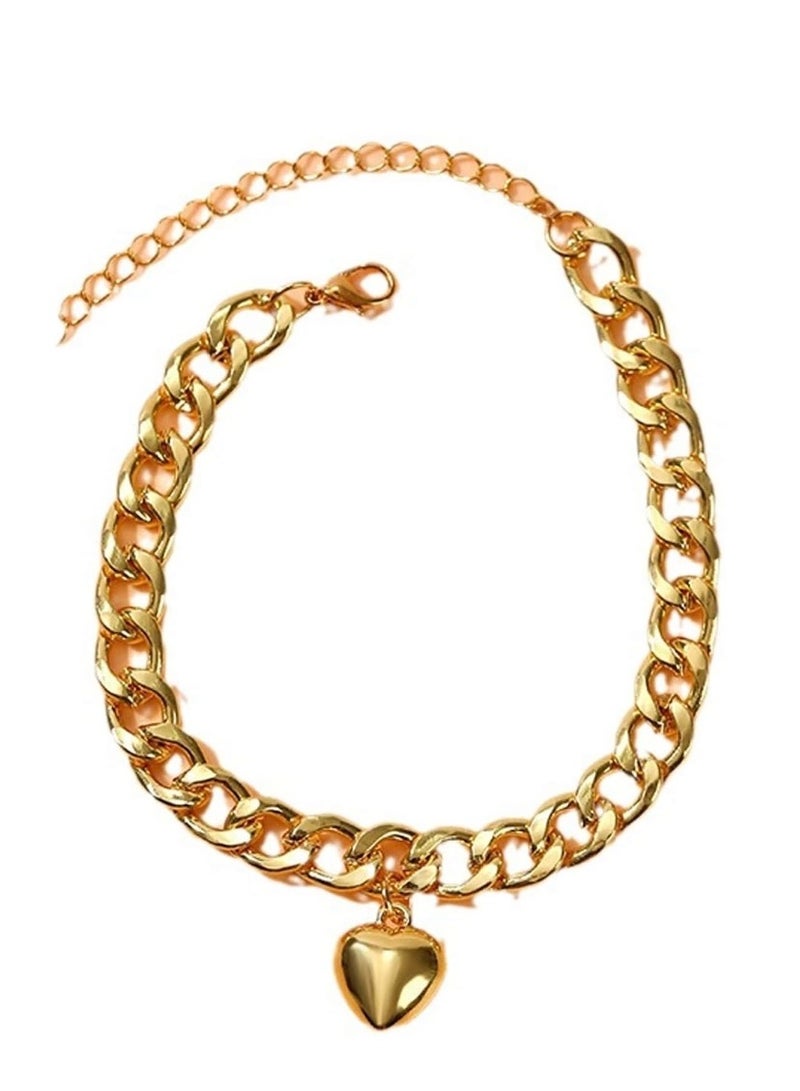 إيكوال خلخال نسائي انيق مصنوع من الاستانلس ستيل مطلي باللون الذهبي - Image 5