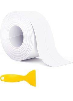 Generic Caulk Tape, 1 Roll Self Adhesive Caulk Strip Waterproof, Caulking Sealant Tape for Kitchen, Countertop, Bathroom, Sink, Shower, Bathtub, Toilet Edge Protector with Sealing Tool(3.2mx38mm)  - Image 1