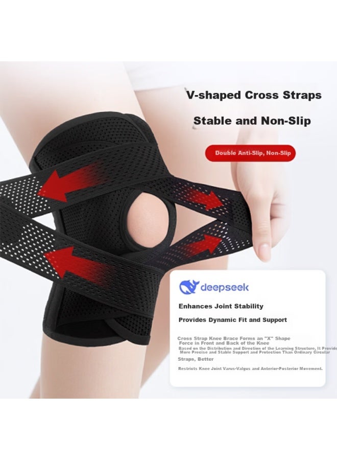 Kyolens Knee Brace For Arthritis, Meniscus Protection, Sports Injury Prevention, Medical Synovial Cover, Fluid Aculation, Patellar Ligament Pain Relief For Men And Women Running - Image 4