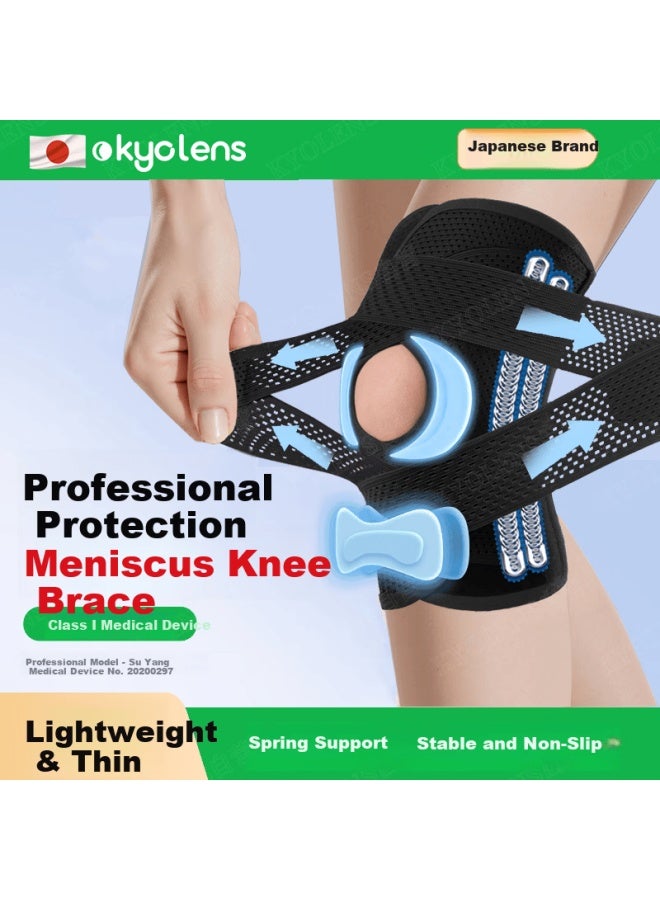 Kyolens Knee Brace For Arthritis, Meniscus Protection, Sports Injury Prevention, Medical Synovial Cover, Fluid Aculation, Patellar Ligament Pain Relief For Men And Women Running - Image 1