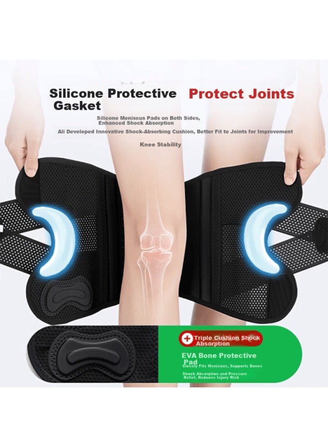 Kyolens Knee Brace For Arthritis, Meniscus Protection, Sports Injury Prevention, Medical Synovial Cover, Fluid Aculation, Patellar Ligament Pain Relief For Men And Women Running - Image 3