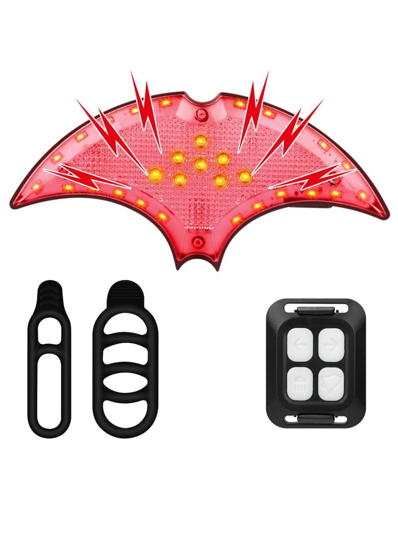 Y&D Bicycle Tail Light Set with Safety Turn Signal Light, Wireless Remote Control Mountain Bike Brake Warning USB Charging, 4 Modes, Waterproof for Night Riding  - Image 1