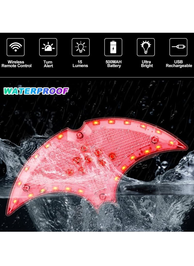 Y&D Bicycle Tail Light Set with Safety Turn Signal Light, Wireless Remote Control Mountain Bike Brake Warning USB Charging, 4 Modes, Waterproof for Night Riding  - Image 3