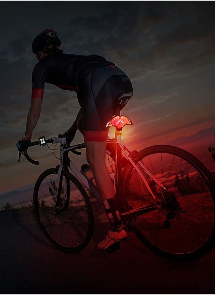 Y&D Bicycle Tail Light Set with Safety Turn Signal Light, Wireless Remote Control Mountain Bike Brake Warning USB Charging, 4 Modes, Waterproof for Night Riding  - Image 2