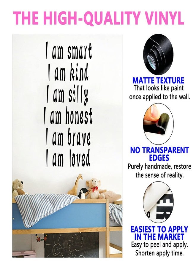 SEATUNE Wall Stickers for Kids, Wall Decals for Girls, Quotes Inspirational Boys Baby Nursery Living Room Bedroom Motivational Positive Family Home Art Vinyl Wall Decor, I Am Smart 11"X21" - Image 2