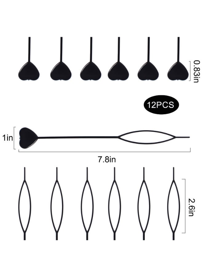 AxiyanX 12Pack Hair Pull Through Tool Hair Beader for Braids with Beads Ponytail Maker Styling Loop for Girls - Image 4