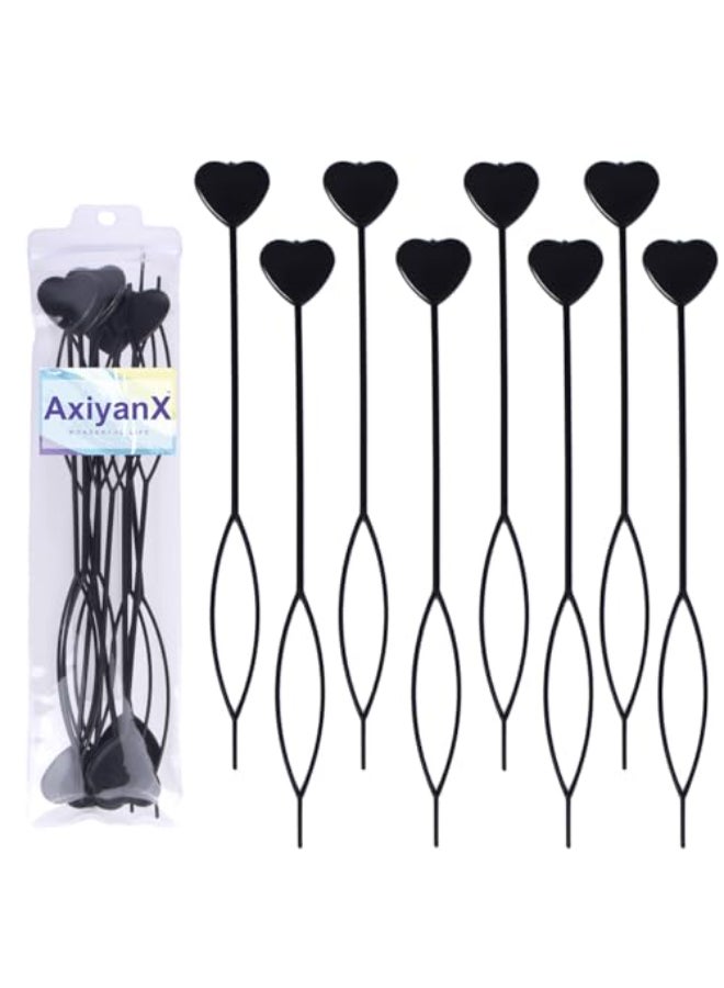 AxiyanX 12Pack Hair Pull Through Tool Hair Beader for Braids with Beads Ponytail Maker Styling Loop for Girls - Image 1