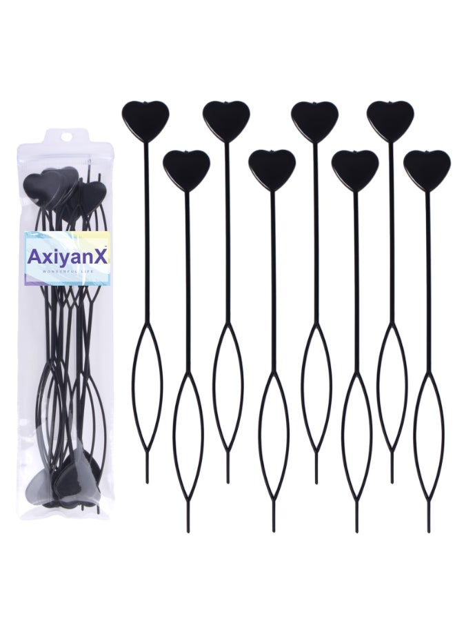 AxiyanX 12Pack Hair Pull Through Tool Hair Beader for Braids with Beads Ponytail Maker Styling Loop for Girls - Image 2