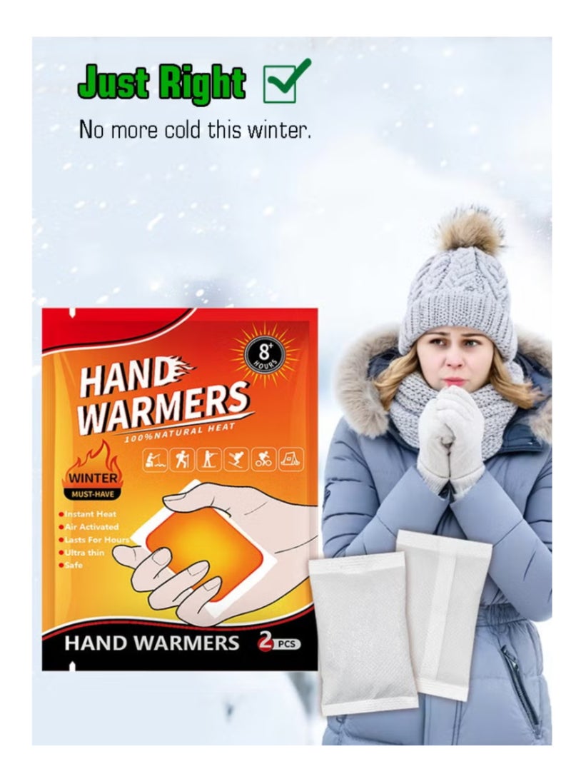 BOSART Air-Activated Disposable Hand Warmers, Unique Design Reacts with Air Creating a Safe and Long Lasting Hand Warmer, Disposable 10 Pair Pack, Orange - Image 2