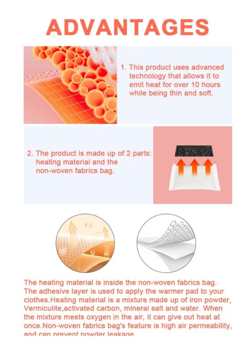 BOSART Air-Activated Disposable Hand Warmers, Unique Design Reacts with Air Creating a Safe and Long Lasting Hand Warmer, Disposable 10 Pair Pack, Orange - Image 5