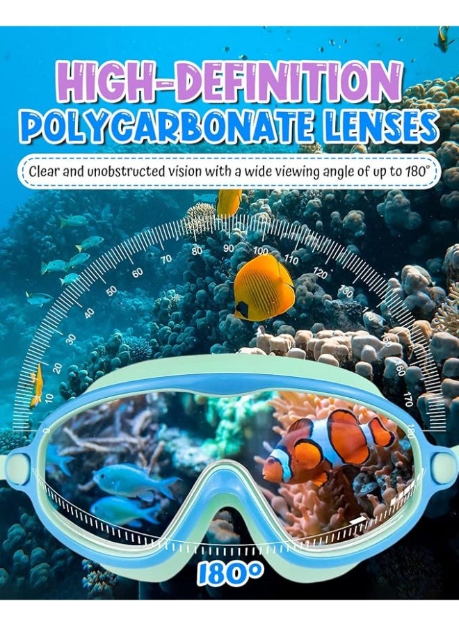 ATRJSZ Goggles kids, Clip-On Swim Goggles, Anti Fog Kids Swim Goggles, No Leak Glasses, Waterproof UV Protection - Image 5