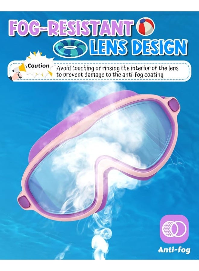 ATRJSZ Goggles kids, Clip-On Swim Goggles, Anti Fog Kids Swim Goggles, No Leak Glasses, Waterproof UV Protection - Image 4