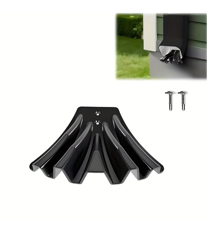 White 2Pcs Rainwater Collection Bucket Diverter Gutter Downspout Nozzle Extender - Image 1