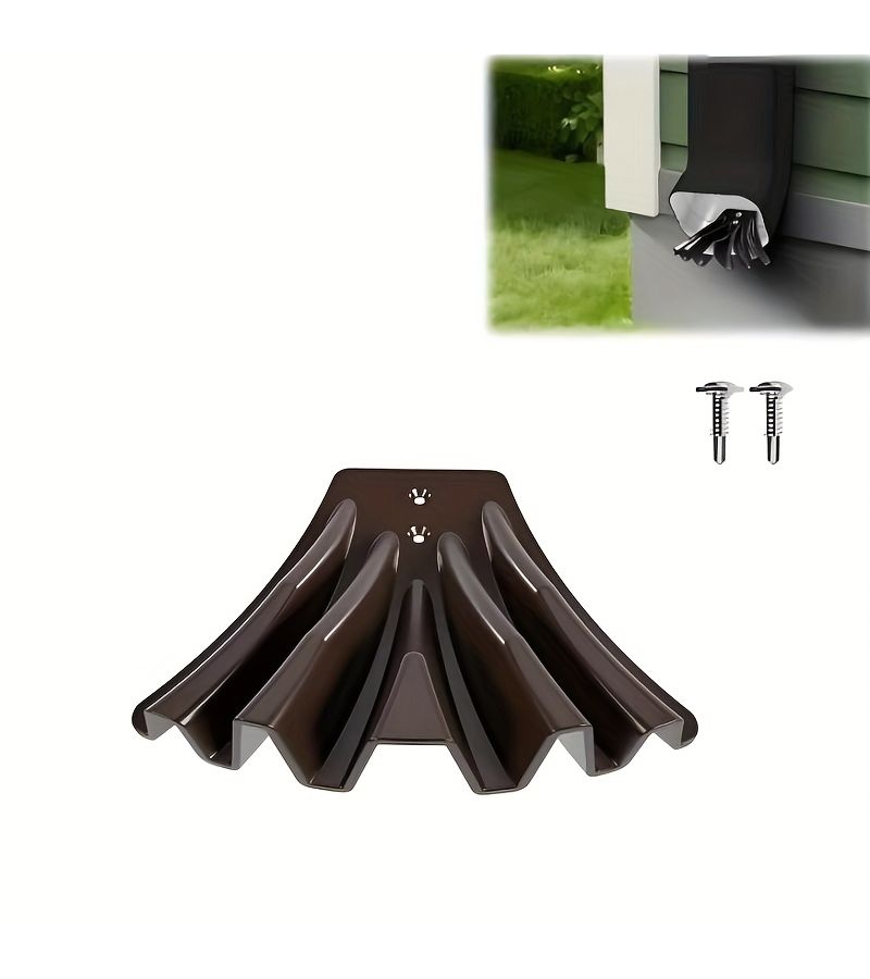 White 2Pcs Rainwater Collection Bucket Diverter Gutter Downspout Nozzle Extender - Image 5
