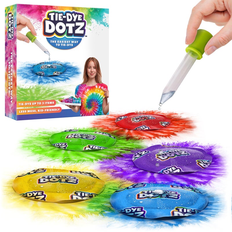 Blue Marble TieDye Dotz 15Piece Set Make Vibrant Colorful Tie Dye Designs with Dotz Droppers and Gloves Fun and Easy Craft Kit for Kids and Beginners - Image 2