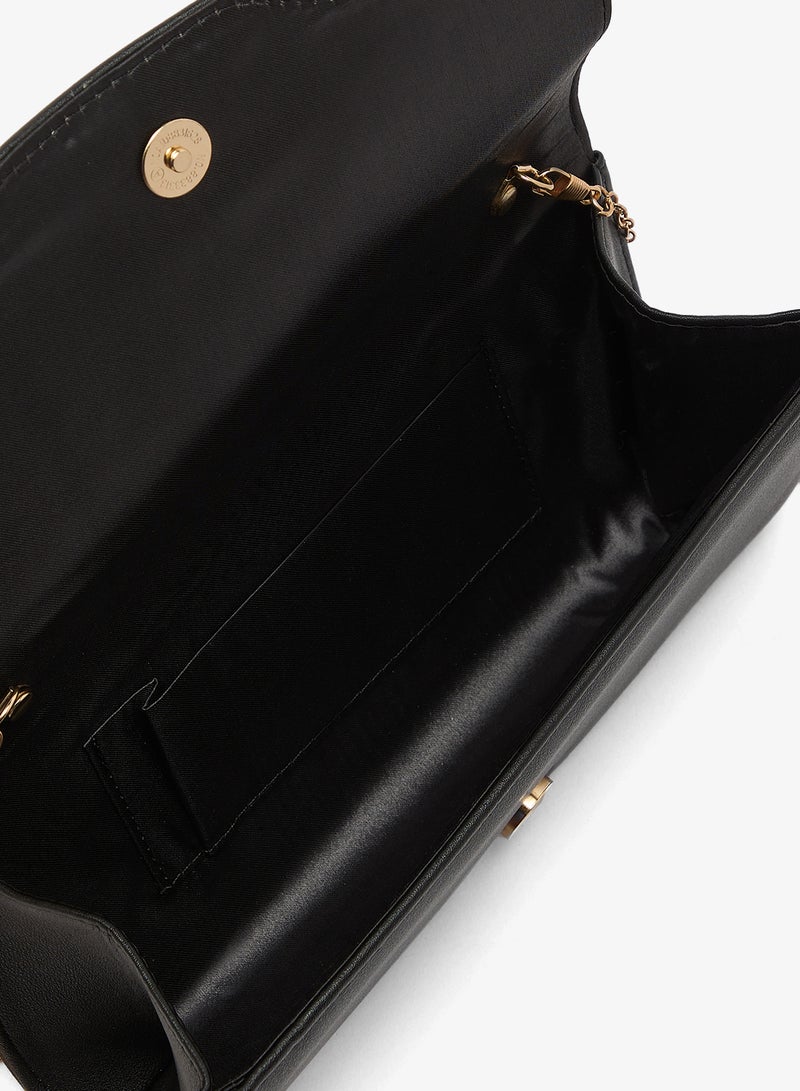 Ella Limited Edition Rectangle Clutch With Gold Accent - Image 4