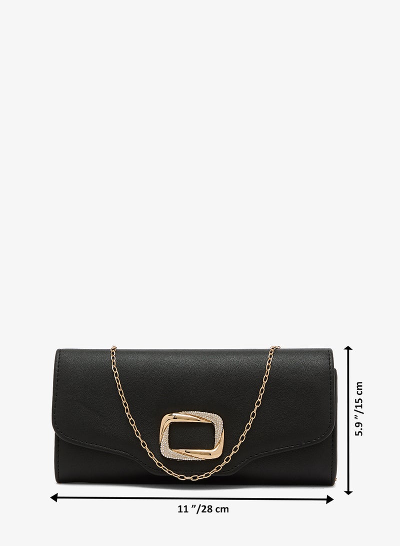 Ella Limited Edition Rectangle Clutch With Gold Accent - Image 5